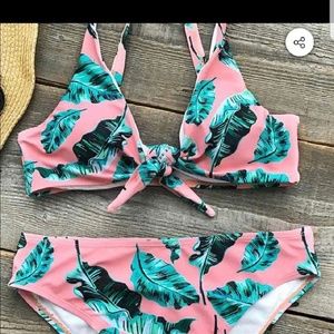 Medium Cupshe Peach Tropical Bikini